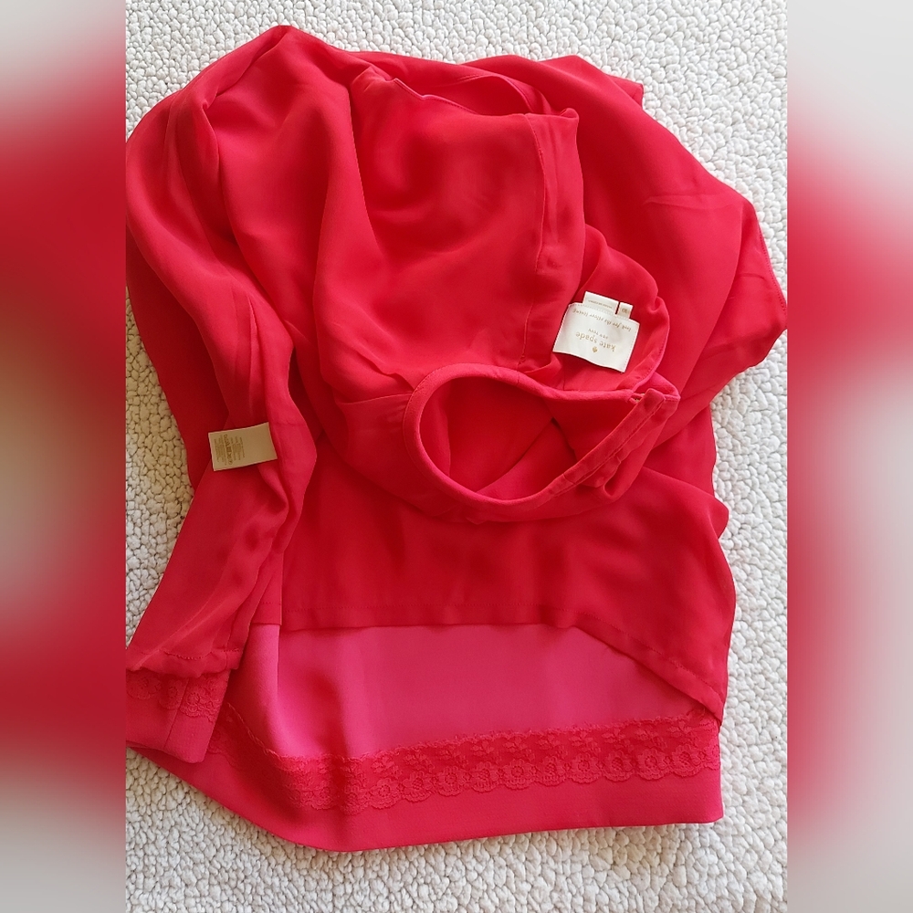 Kate Spade coral pink dress size 10 - Picture 5 of 10